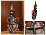 Ghanaian wood mask, 'African Identity' - African Wood Mask