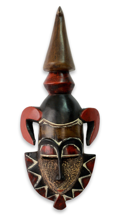 Ghanaian wood mask, 'African Identity' - African Wood Mask