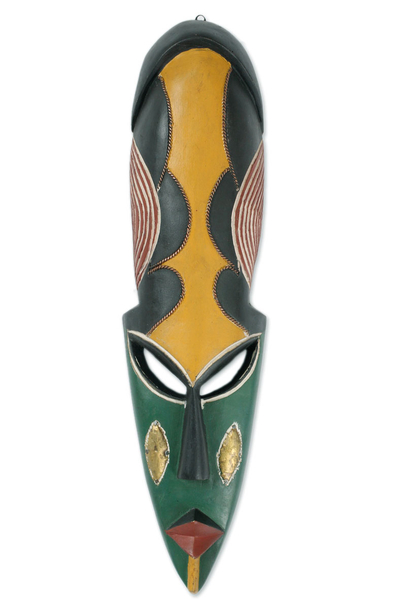 African wood mask, 'Aziku' - African Wood Mask