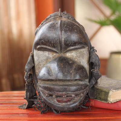 Máscara de madera de marfil - Máscara única de madera de costa de marfil