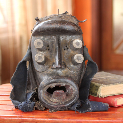 Ivoirian wood mask, 'Spirit of War' - Ivoirian wood mask