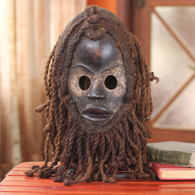 Liberian wood mask, 'Night Hunter Spirit' - Liberian Wood Mask