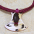 Men's horn and leather necklace, 'Alamis Raogo' - Men's Artisan Crafted Horn and Leather Pendant Necklace thumbail