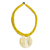 Halskette aus Horn und Leder, „Talatu Gilga“ – Halskette mit Anhänger aus afrikanischem Horn und Leder