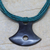 Horn and leather necklace, 'Laraba' - Leather and Horn Pendant Necklace thumbail
