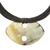 Horn and leather necklace, 'Kibsa' - Leather and Horn Pendant Necklace (image 2d) thumbail