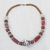 Agate and bone beaded necklace, 'Maneray' - Handcrafted Beaded Agate and Bone Necklace from Africa (image 2) thumbail