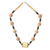 Bone and ceramic beaded necklace, 'Sougri' - Bone and ceramic beaded necklace