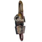 Ghanaian wood mask, 'Ghanaian Identity' - Hand Made African Wood Mask