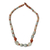 Soapstone and agate beaded necklace, 'Sankofa' - Soapstone and agate beaded necklace thumbail