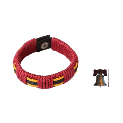 Men's wristband bracelet, 'Spirit of Africa' - Men's Wristband Bracelet from Africa