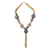 Jasper and terracotta beaded necklace, 'Dogon Chic' - Jasper and terracotta beaded necklace