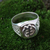 Men's sterling silver signet ring, 'God is Supreme' - Men's Fair Trade Sterling Silver Signet Ring from Africa (image 2) thumbail