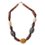 Terracotta and bauxite beaded necklace, 'Hope' - Terracotta and bauxite beaded necklace