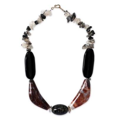 Beaded necklace, 'Manye' - Beaded necklace