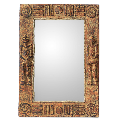 Handcrafted Rustic African Wall Mirror