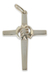 Sterling silver cross pendant, 'God is Supreme' - Handmade Sterling Silver Cross Pendant