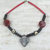 Agate and wood pendant necklace, 'African Wisdom' - Agate and Wood Beaded Pendant Necklace (image 2b) thumbail