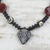 Agate and wood pendant necklace, 'African Wisdom' - Agate and Wood Beaded Pendant Necklace (image 2c) thumbail