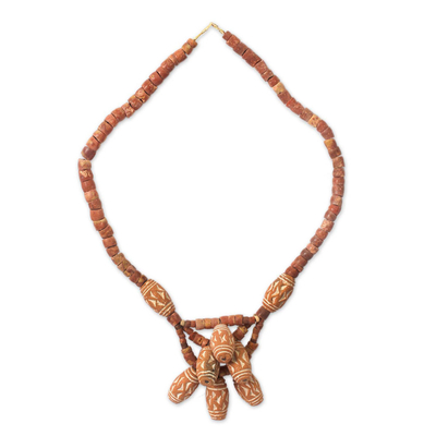 African Bauxite Beaded Necklace