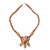 Bauxite and ceramic beaded necklace, 'New Ideas' - African Bauxite Beaded Necklace