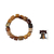 Bull horn stretch bracelet, 'Korleki in Brown' - Beaded Horn Bracelet