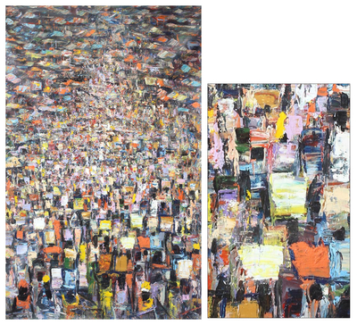 'Market Lane II' (2012) - Modern Accra Market Painting