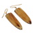 Bull horn dangle earrings, 'Brown Enyefewu' - Modern Horn Dangle Earrings (image 2b) thumbail