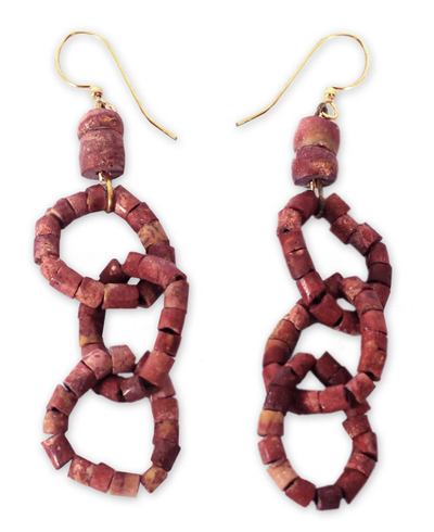 Bauxite dangle earrings