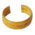 Leather cuff bracelet, 'Antiri' - Yellow Leather Cuff Bracelet thumbail