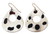 Bull horn dangle earrings, 'Mottled Awaayi' - Handmade Horn Dangle Earrings