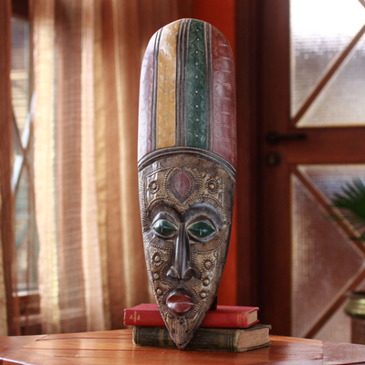 Máscara de madera africana, 'Appenteng' - Máscara de madera africana