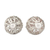 Sterling silver button earrings, 'African Filigree' - Sterling Silver Filigree Earrings (image 2a) thumbail