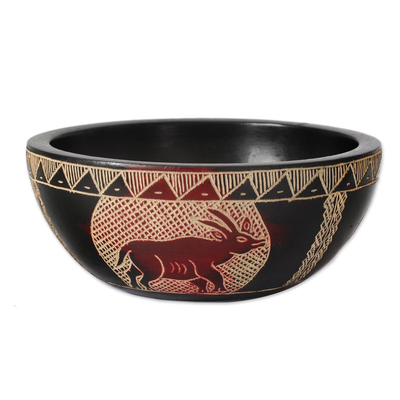 Unicef Market Wood Centerpiece African Animals