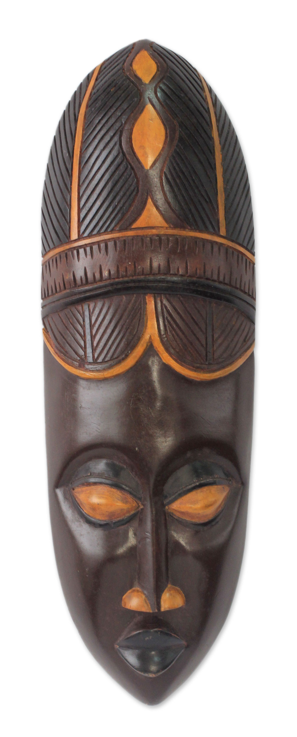 African Baule Tribe Wood Mask - Baule Harvest | NOVICA