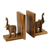 Wood bookends, 'Good Luck Elephant' (pair) - Hand Carved Wood Bookends from Africa (Pair) thumbail