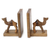Wood bookends, 'Happy Camels' (pair) - Hand Carved Wood Bookends (Pair) (image 2b) thumbail