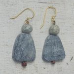 Soapstone dangle earrings, 'Woman of Law' - Soapstone Dangle Earrings
