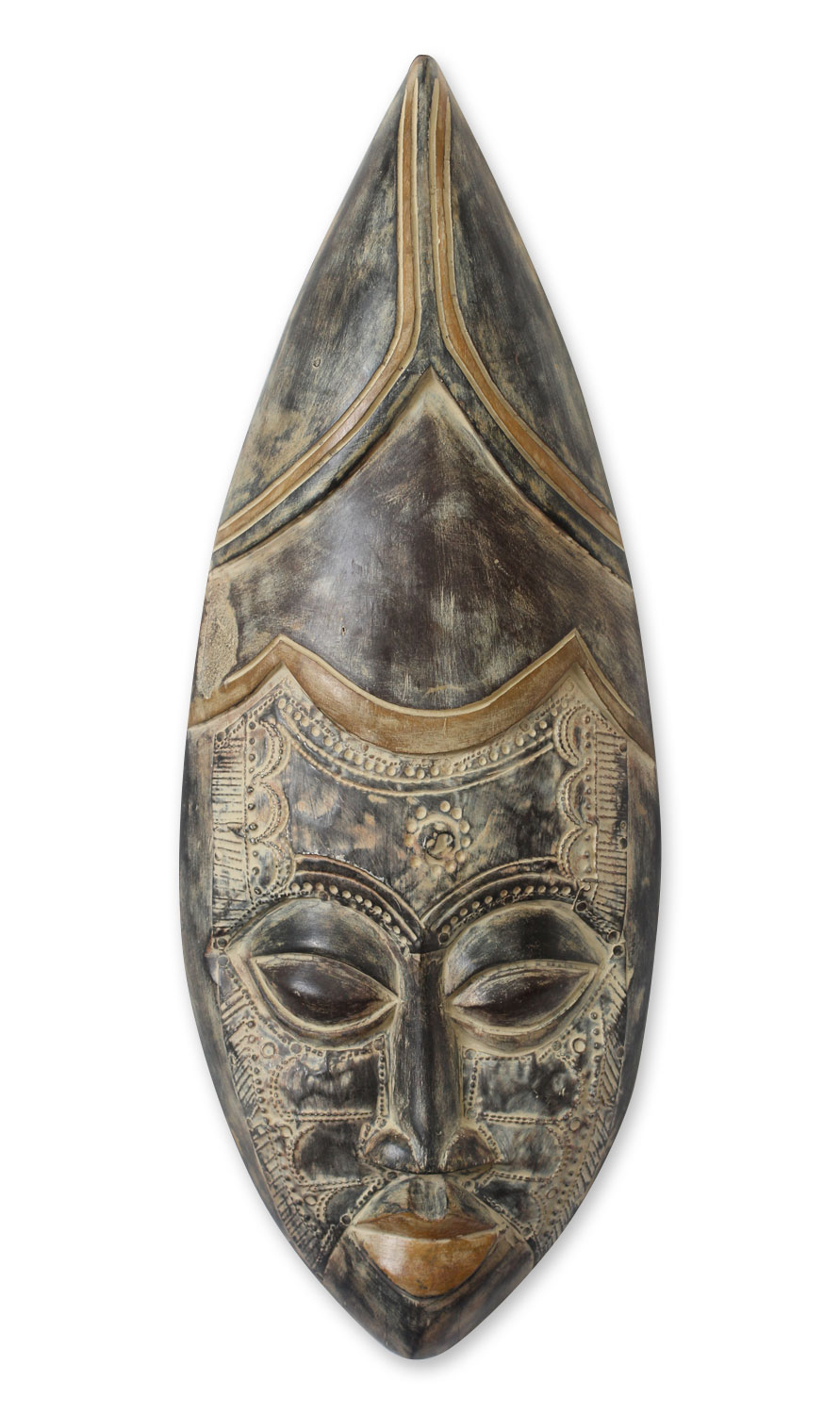 Artisan Crafted Hausa Wood Mask - Alhaji | NOVICA
