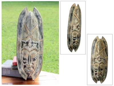 Afrikanische Holzmaske, 'Deworuo' - Afrikanische Holzmaske