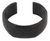 Leather cuff bracelet, 'Dasba in Black' - Modern Leather Cuff Bracelet (image 2a) thumbail