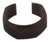 Leather cuff bracelet, 'Dasba in Dark Brown' - African Leather Cuff Bracelet (image 2a) thumbail