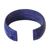 Leather cuff bracelet, 'Annula in Blue' - Hand Made Modern Leather Cuff Bracelet (image 2b) thumbail