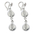 Sterling silver earrings, 'Double Abundant Cowrie' - Unique African Sterling Silver Dangle Earrings thumbail