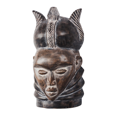 Sierra Leone wood mask, 'Fertility Bundu' - Sierra Leone wood mask