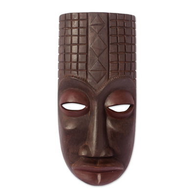 Artisan Carved Congolese Ritual African Mask