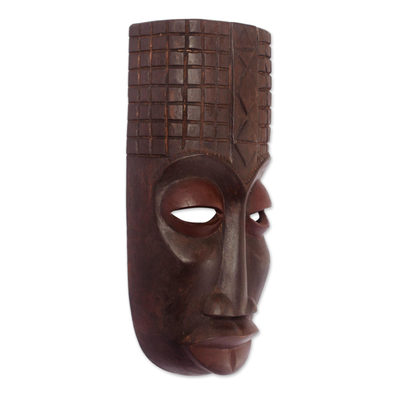 African mask, 'Congo Purification' - Artisan Carved Congolese Ritual African Mask
