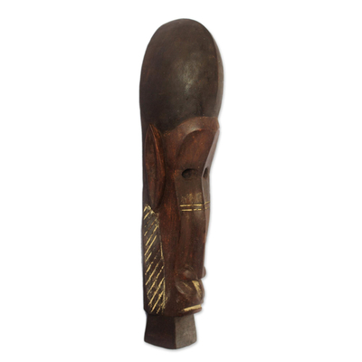 Gabonese wood mask, 'Ngil Fang Man' - Gabonese wood mask