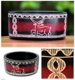 Wood centerpiece, 'Obaaba' - Wood centerpiece