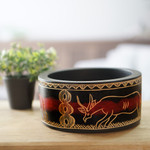 Wood centerpiece, 'Obaaba' - Wood centerpiece